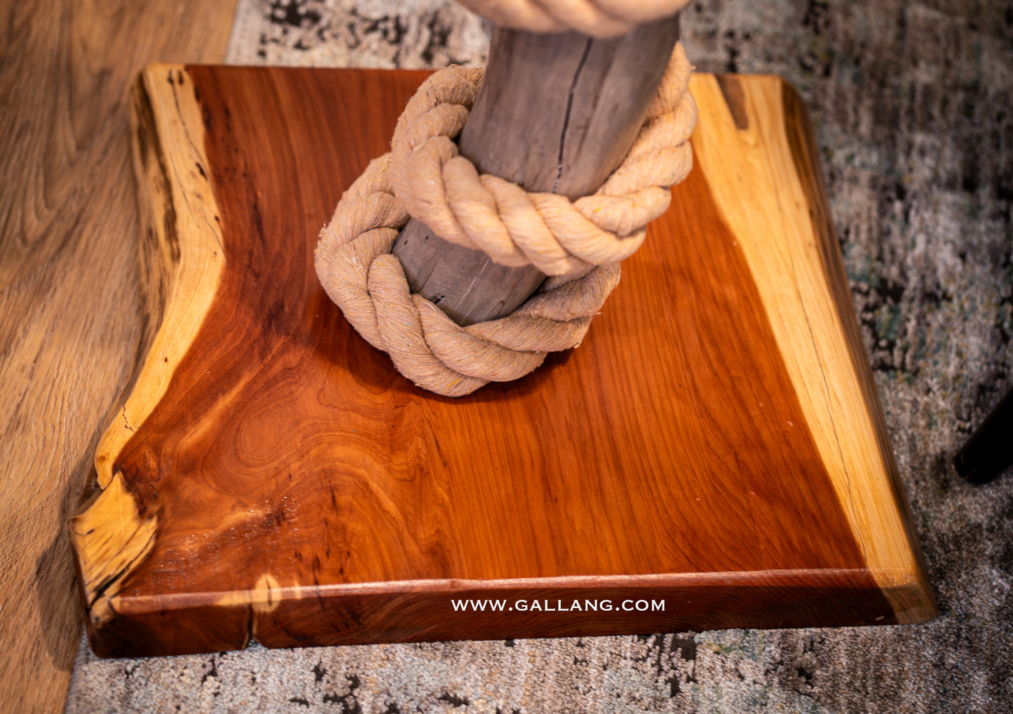 Cedar Driftwood Floor Lamp Art - "MOCHA"