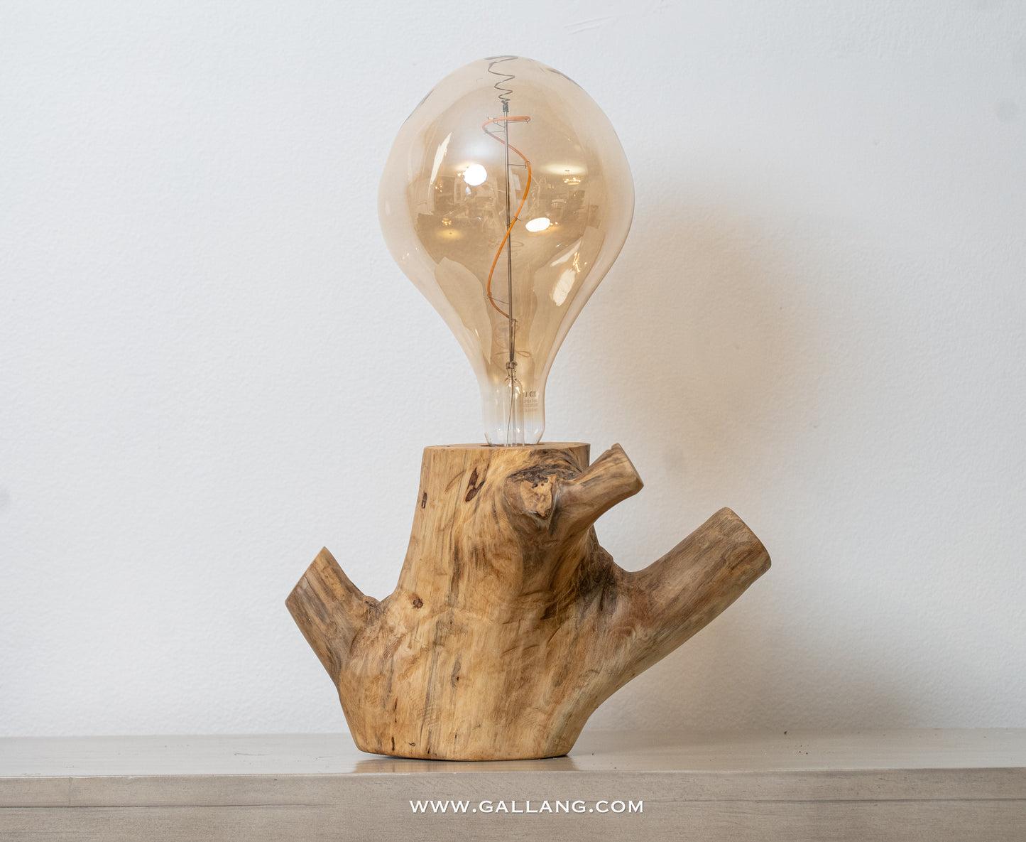 Handcrafted Wood Table Lamp