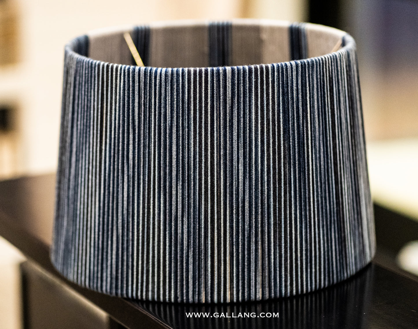 Deep blue textured desk lamp