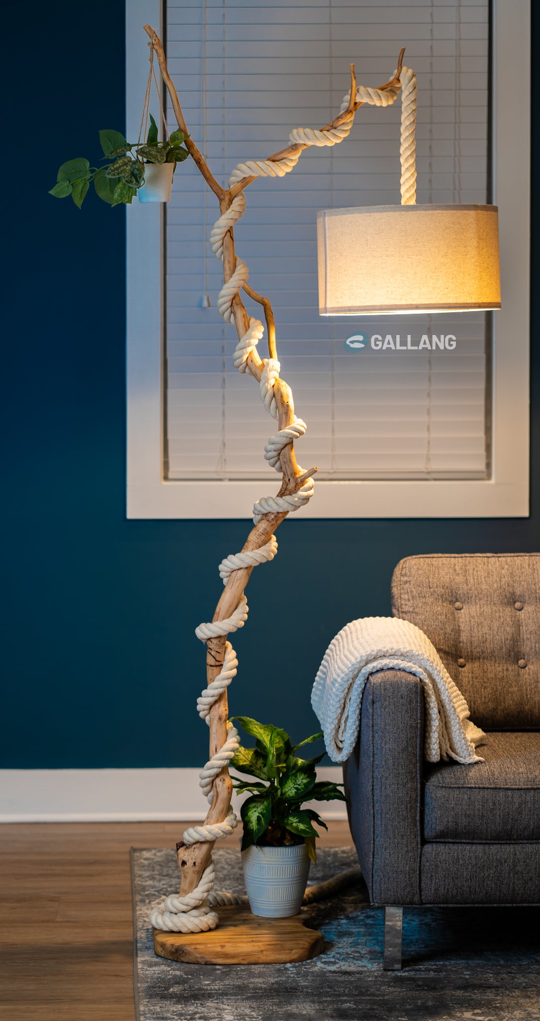 Curvy Tree Branch Lamp Art- "NILLA"