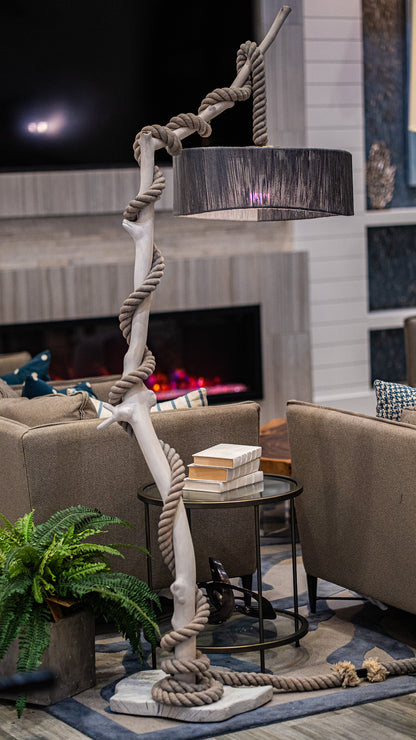 GREY FLOOR TREE BRANCH LAMP- GRIS